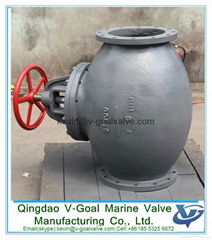 Marine Cast Iron Screw Down  Check Globe Valve JIS F7353 5K