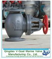 Marine Cast Iron Screw Down  Check Globe Valve JIS F7353 5K 4