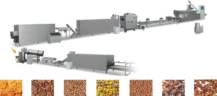 breakfast cereals corn flakes making machine Production line 3
