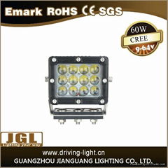 hot sale 60w offroad IP67 waterproof led working light for heavy duty machinery 