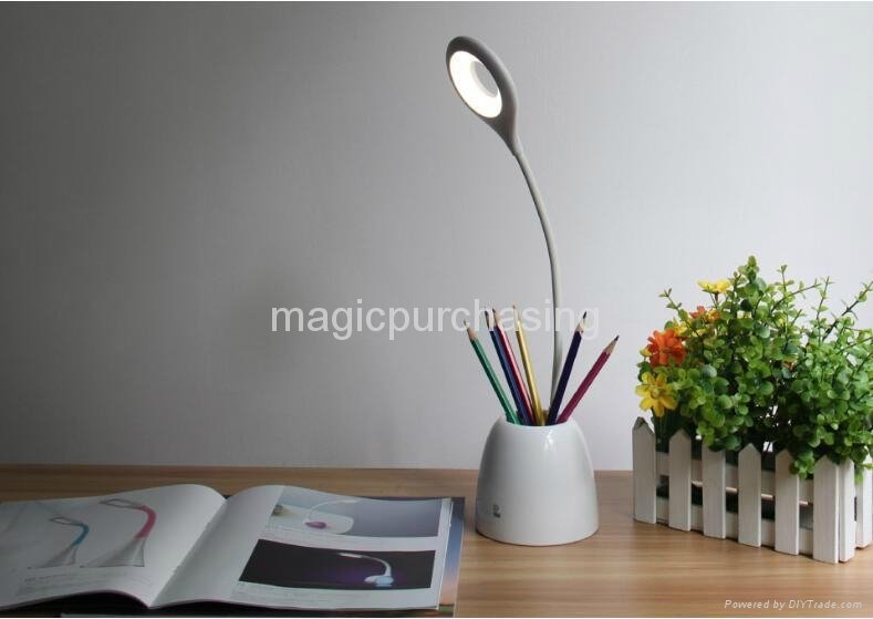 Minimal Led Table Lamp with Pen container  5