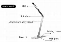 Six Dimming Wireless Charging Lamp