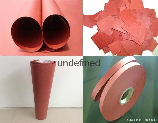 Red insulating paper or paper board
