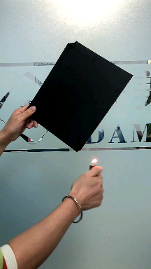 Black matte finish flame retardant polycarbonte films or sheets