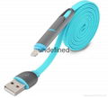 Hot sale 2 in 1 5pin 8pin micro usb cable data charge usb cable