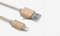 Wholesale 1m nylon braided usb cable 8 pin charge and sync cable