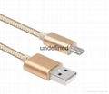 Factory supply Micro usb cable nylon braided micro cable for smartphone