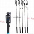 2017 Popular Wired Foldable Mini selfie stick with cable for smart phones