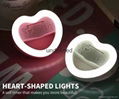 Promotion Gift Selfie  Beauty LED Artifact  Flash Heart Shape Ring for Phone