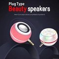 Newest style 3.5mm plug type mini speaker with beauty selfie spotlight lamp 
