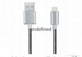 2017 new arrivas luxury stainless steel alloy fast charging usb cable for iPhone