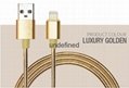 2017 new arrivas luxury stainless steel alloy fast charging usb cable for iPhone