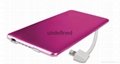 Super slim card size Portable Charger 3200mAh Power Bank with Built-in cable