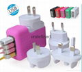 4 USB AC Power Multi Adapter Travel Wall Charger US EU UK AU Plug USB Charger