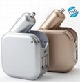 5V 2.1A car and home charger multiple usb wall charger 