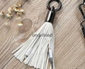 2017 New Leather Tassel 8pin to USB Cable Metal Ring KeyChain Charge Data Cable