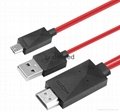 Micro USB MHL to HDMI Cable HDTV Adapter mhl hdmi for Samsung Galaxy S3 S4 S5