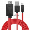 Micro USB MHL to HDMI Cable HDTV Adapter mhl hdmi for Samsung Galaxy S3 S4 S5