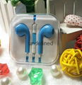 Colorful Universal 3.5mm wired stereo earphone for iPhone6,6+ with Crystal Box