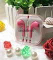 Colorful Universal 3.5mm wired stereo earphone for iPhone6,6+ with Crystal Box