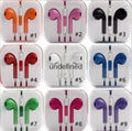 Colorful Universal 3.5mm wired stereo earphone for iPhone6,6+ with Crystal Box