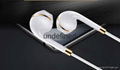 Universal 3.5mm wired stereo earphone for Smart phones with gold color