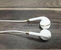 Universal 3.5mm wired stereo earphone for Smart phones with gold color