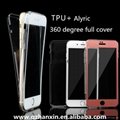 360 Degree Full Body Cover soft tpu case with touchable screen glass phone cases