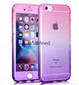 360 full cover soft TPU case full protective gradient phone case for iPhone 7