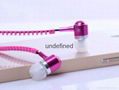 Fashion and Hot selling Zipper Earphone Metal Shell In-Ear Earphone With MIC  