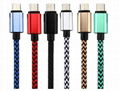 2.1A hemp rope charging usb cable data cable for iphone for samsung