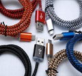 2.1A hemp rope charging usb cable data cable for iphone for samsung