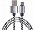 2.1A hemp rope charging usb cable data cable for iphone for samsung