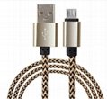 2.1A hemp rope charging usb cable data cable for iphone for samsung