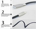 Hot Sell Metal Zinc Alloy USB Charge Flat Cable High Speed Micro USB Data Cable 