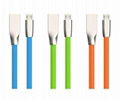 Flat Zinc Alloy USB Sync Charge type C Data Cord cable for Smart Phones