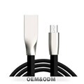 Flat Zinc Alloy USB Sync Charge type C Data Cord cable for Smart Phones