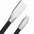 Flat Zinc Alloy USB Sync Charge type C Data Cord cable for Smart Phones