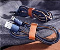 Leather Sewing Micro USB Data Charger Cable with Aluminum Alloy for Smart phone