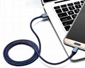 Jeans clothing sewing usb cable for iPhone charging and data sync cable