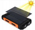 8000mah Waterproof Solar Power Bank Portable Mobile Phone Charger with Compass