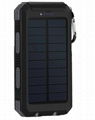 8000mah Waterproof Solar Power Bank Portable Mobile Phone Charger with Compass