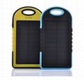 6000mah waterproof power bank outdoor hiking solar power bank for mobile phone