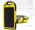 6000mah waterproof power bank outdoor hiking solar power bank for mobile phone