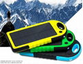 6000mah waterproof power bank outdoor hiking solar power bank for mobile phone