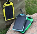 6000mah waterproof power bank outdoor hiking solar power bank for mobile phone