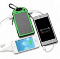 6000mah waterproof power bank outdoor hiking solar power bank for mobile phone