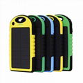 6000mah waterproof power bank outdoor hiking solar power bank for mobile phone