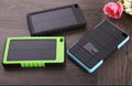 6000mAh/8000mah Waterproof Solar Power Bank Dual USB Backup Battery Charger