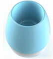 smart led flowerpot bluetooth speaker for real plant touch leaf to play music